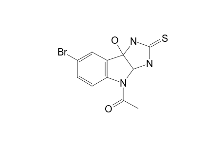 1-(7-bromo-8b-hydroxy-2-sulfanylidene-3,3a-dihydro-1H-imidazo[5,4-b]indol-4-yl)ethanone