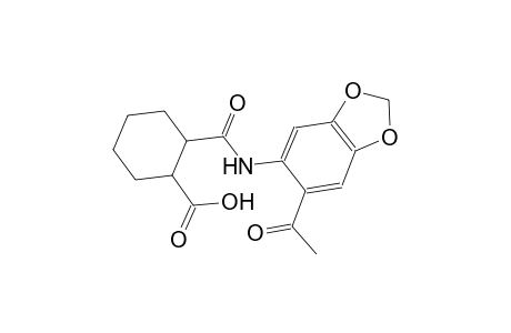 2-{[(6-acetyl-1,3-benzodioxol-5-yl)amino]carbonyl}cyclohexanecarboxylic acid