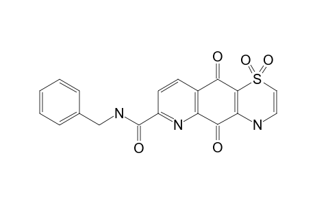 N-BENZYL-5,10-DIOXO-5,10-DIHYDRO-4H-[1,4]-THIAZINO-[2,3-G]-QUINOLINE-7-CARBOXAMIDE-1,1-DIOXIDE