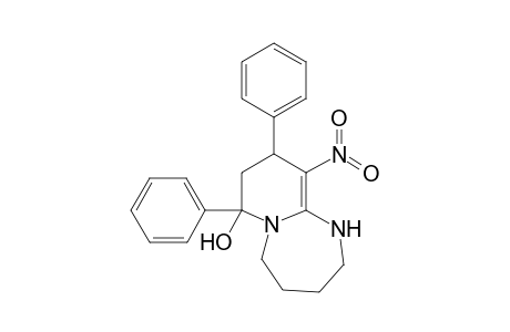 7,9-Diphenyl-10-nitro-(octahydro)-1H-pyrido[1,2-a]-(1,3)-diazepin-7-ol
