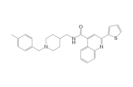 4-quinolinecarboxamide, N-[[1-[(4-methylphenyl)methyl]-4-piperidinyl]methyl]-2-(2-thienyl)-