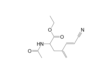 (E)-2-acetamido-6-cyano-4-methylene-5-hexenoic acid ethyl ester