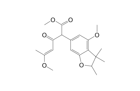 6-Benzofuranacetic acid, 2,3-dihydro-4-methoxy-.alpha.-(3-methoxy-1-oxo-2-butenyl)-2,3,3-trimethyl-, methyl ester