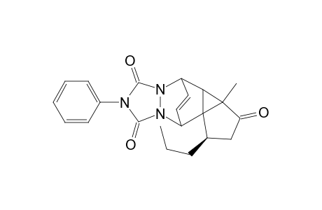 (1R*,3aR*,3bS*)-1,2,3b,4-Tetrahydro-1-n-propyl-3a-methyl-7-phenyl-4,10-etheno-6H,10H-cyclopenta[1,3]cyclopropa[1,2-d][1,2,4]triazolo[1,2-a]pyridazine-3,6,8(3aH,7H)-trione