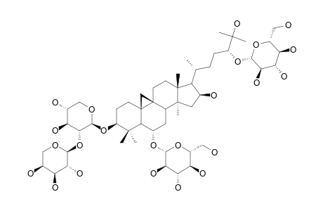 #6;TROJANOSIDE-F;[3-O-[ALPHA-L-ARABINOPYRANOSYL-1-2)-BETA-D-XYLOPYRANOSYL]-6-O-BETA-D-GLUCOPYRANOSYL-24-O-BETA-D-GLUCOPYRANOSYL-3-BETA,6-ALPHA,16-BETA,(24S),25