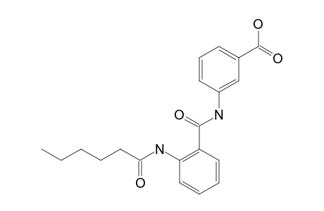 2-HEXANOYLAMINO-1-(3-CARBOXYPHENYL)-BENZAMIDE