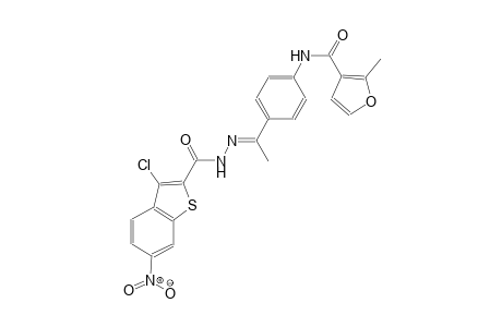 N-(4-{(1E)-N-[(3-chloro-6-nitro-1-benzothien-2-yl)carbonyl]ethanehydrazonoyl}phenyl)-2-methyl-3-furamide