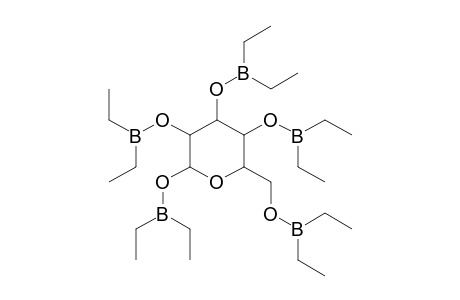 1,2,3,4,6-Pentakis-O-(diethylboryl)hexopyranose