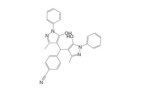 4-[bis(5-hydroxy-3-methyl-1-phenyl-1H-pyrazol-4-yl)methyl]benzonitrile