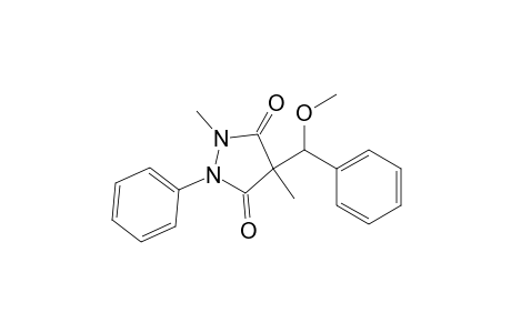 4-(.alpha.-methoxybenzyl)-1-phenyl-2,4-dimethyl-3,5-dioxopyrazolidine