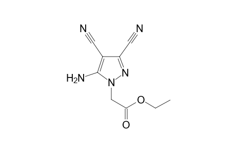 1H-Pyrazole-1-acetic acid, 5-amino-3,4-dicyano-, ethyl ester