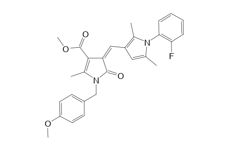 (4Z)-4-[[1-(2-fluorophenyl)-2,5-dimethyl-3-pyrrolyl]methylidene]-1-[(4-methoxyphenyl)methyl]-2-methyl-5-oxo-3-pyrrolecarboxylic acid methyl ester