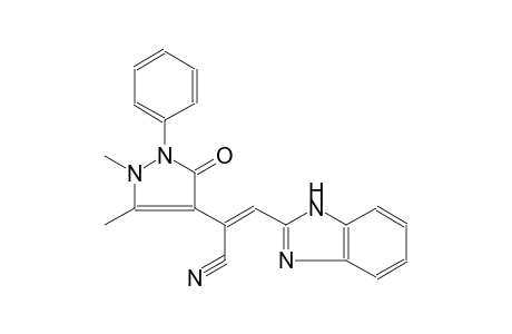 (2Z)-3-(1H-benzimidazol-2-yl)-2-(1,5-dimethyl-3-oxo-2-phenyl-2,3-dihydro-1H-pyrazol-4-yl)-2-propenenitrile