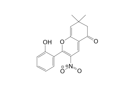 2-(2-Hydroxyphenyl)-7,7-dimethyl-3-nitro-6,7-dihydro-5H-chromen-5-one