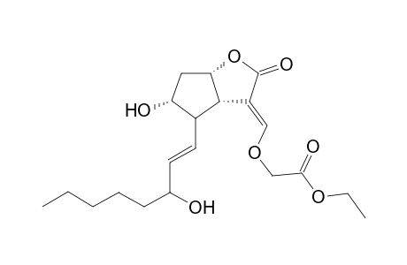 Ethyl 7-.alpha.-hydroxy-6.beta.-[2.alpha.-hydroxy-(E)-1-octenyl]-3-oxo-2-oxabicyclo[3.3.0]octane-4-ylidenemethoxy)acetate