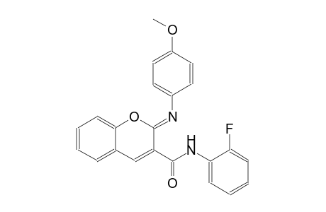 (2Z)-N-(2-fluorophenyl)-2-[(4-methoxyphenyl)imino]-2H-chromene-3-carboxamide