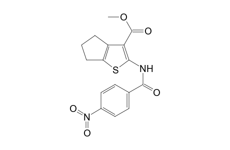2-[[(4-nitrophenyl)-oxomethyl]amino]-5,6-dihydro-4H-cyclopenta[b]thiophene-3-carboxylic acid methyl ester