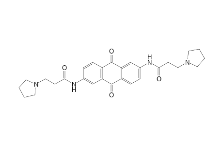 N-[9,10-bis(oxidanylidene)-6-(3-pyrrolidin-1-ylpropanoylamino)anthracen-2-yl]-3-pyrrolidin-1-yl-propanamide