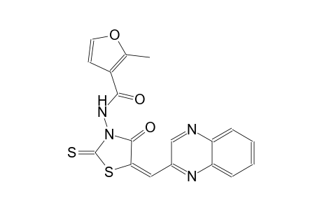 3-furancarboxamide, 2-methyl-N-[(5E)-4-oxo-5-(2-quinoxalinylmethylene)-2-thioxothiazolidinyl]-