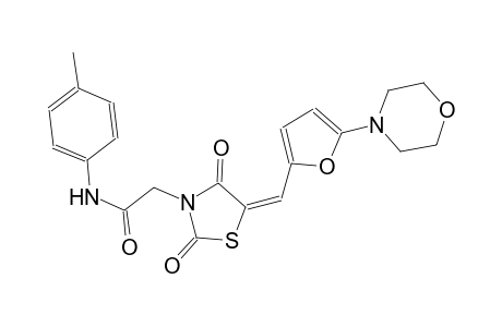 N-(4-methylphenyl)-2-((5E)-5-{[5-(4-morpholinyl)-2-furyl]methylene}-2,4-dioxo-1,3-thiazolidin-3-yl)acetamide
