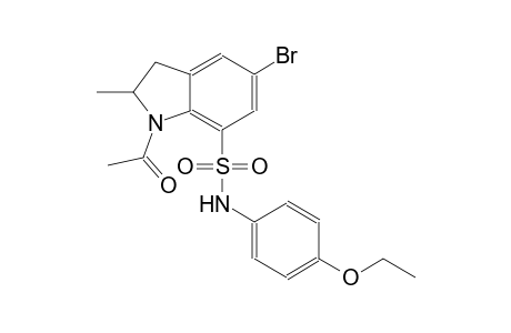 1H-indole-7-sulfonamide, 1-acetyl-5-bromo-N-(4-ethoxyphenyl)-2,3-dihydro-2-methyl-