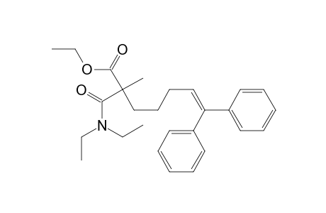 2-(diethylcarbamoyl)-2-methyl-7,7-diphenyl-hept-6-enoic acid ethyl ester