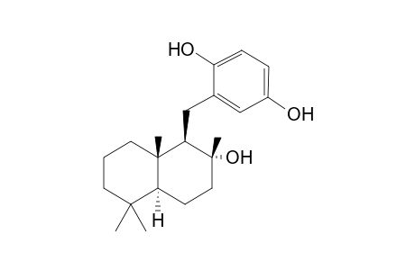 2-[[(1R,2R,4aS,8aS)-2,5,5,8a-tetramethyl-2-oxidanyl-3,4,4a,6,7,8-hexahydro-1H-naphthalen-1-yl]methyl]benzene-1,4-diol