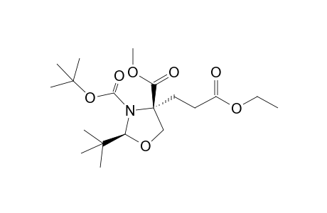(2S,4R)-2-tert-butyl-4-(3-ethoxy-3-keto-propyl)oxazolidine-3,4-dicarboxylic acid O3-tert-butyl ester O4-methyl ester