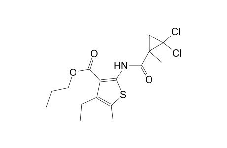 propyl 2-{[(2,2-dichloro-1-methylcyclopropyl)carbonyl]amino}-4-ethyl-5-methyl-3-thiophenecarboxylate