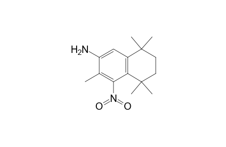 (1,1,4,4,7-pentamethyl-8-nitro-tetralin-6-yl)amine