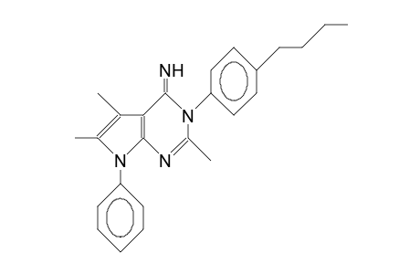 3,7-Dihydro-3-(4-butyl-phenyl)-7-phenyl-2,5,6-trimethyl-4H-pyrrolo(2,3-D)pyrimidin-4-imine