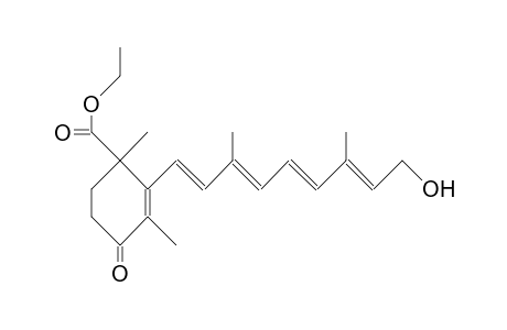 2-[(1E,3E,5E,7E)-9-hydroxy-3,7-dimethyl-nona-1,3,5,7-tetraenyl]-4-keto-1,3-dimethyl-cyclohex-2-ene-1-carboxylic acid ethyl ester