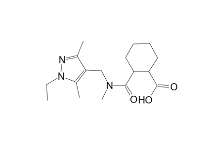 cyclohexanecarboxylic acid, 2-[[[(1-ethyl-3,5-dimethyl-1H-pyrazol-4-yl)methyl]methylamino]carbonyl]-