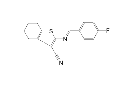 benzo[b]thiophene-3-carbonitrile, 2-[[(E)-(4-fluorophenyl)methylidene]amino]-4,5,6,7-tetrahydro-
