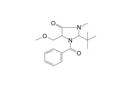 1-Benzoyl-2-t-butyl-5-methoxymethyl-3-methyl-imidazolidin-4-one