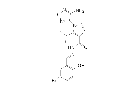 1-(4-amino-1,2,5-oxadiazol-3-yl)-N'-[(E)-(5-bromo-2-hydroxyphenyl)methylidene]-5-isopropyl-1H-1,2,3-triazole-4-carbohydrazide