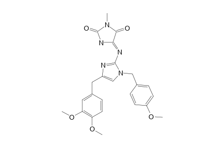 ISONAAMIDINE-E;5-[[4-(3,4-DIMETHOXYBENZYL)-1-(4-METHOXYBENZYL)-1H-IMIDAZOL-2-YL]-IMINO]-3-METHYL-2,4-IMIDAZOLIDINEDIONE