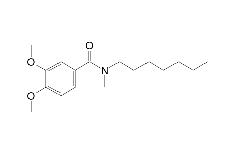 Benzamide, 3,4-dimethoxy-N-methyl-N-heptyl-