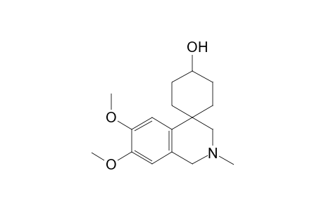 Cyclohexanol, 4,4'-spiro-(1,2,3,4-tetrahydro-6,7-dimethoxy-2-methylisoquinoline)-