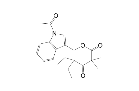 6-(1-acetyl-1H-indol-3-yl)-5,5-diethyl-3,3-dimethyldihydro-2H-pyran-2,4(3H)-dione
