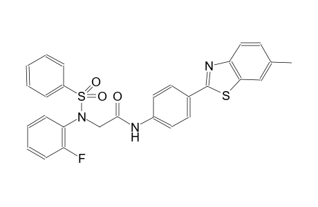 acetamide, 2-[(2-fluorophenyl)(phenylsulfonyl)amino]-N-[4-(6-methyl-2-benzothiazolyl)phenyl]-