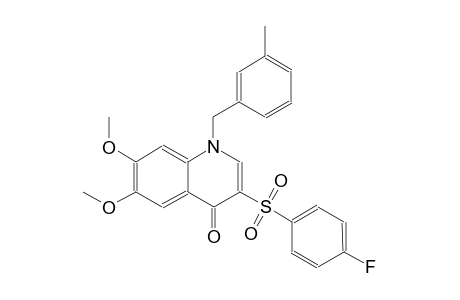 4(1H)-quinolinone, 3-[(4-fluorophenyl)sulfonyl]-6,7-dimethoxy-1-[(3-methylphenyl)methyl]-