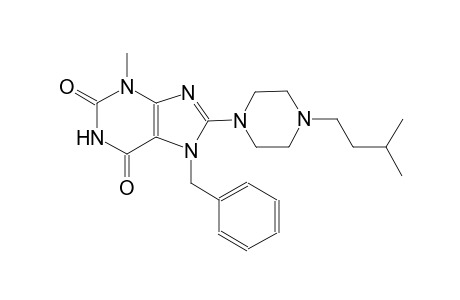 7-benzyl-8-(4-isopentyl-1-piperazinyl)-3-methyl-3,7-dihydro-1H-purine-2,6-dione