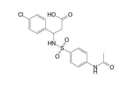 Benzenepropanoic acid, .beta.-[[[4-(acetylamino)phenyl]sulfonyl]amino]-4-chloro-