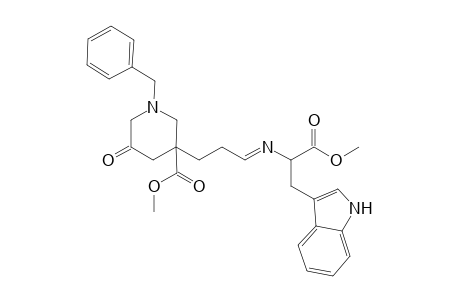 Methyl N-[3-(1'-benzyl-3'-methoxycarbonyl-4'-oxopiperidin-3-yl)propylidene]tryptophanate