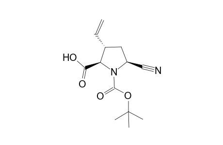 (2R,3S,5S)-N-tert-Butyloxycarbonyl-5-cyano-3-vinylpyrrolidine-2-carboxylic acid