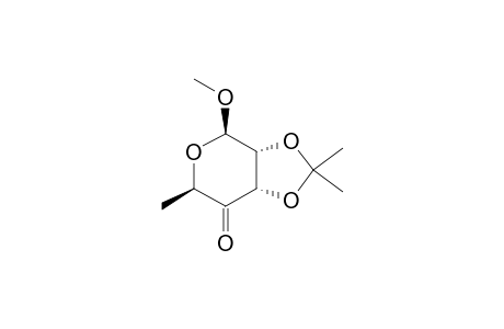 METHYL-6-DEOXY-2,3-O-ISOPROPYLIDENE-BETA-D-RIBO-HEXOPYRANOSID-4-ULOSE