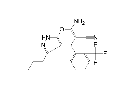 pyrano[2,3-c]pyrazole-5-carbonitrile, 6-amino-1,4-dihydro-3-propyl-4-[2-(trifluoromethyl)phenyl]-