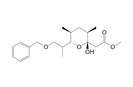(2R,3R,5S,6S)-6-[(2S)-Benzyloxyprop-2-yl]-3,5-dimethyl-2-hydroxy-2-methoxycarbonylmethyltetrahydropyran