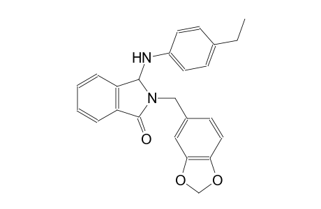 1H-isoindol-1-one, 2-(1,3-benzodioxol-5-ylmethyl)-3-[(4-ethylphenyl)amino]-2,3-dihydro-